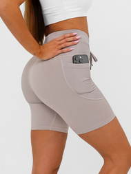 Short Women's Leggings - Mocha OZONEE JS/XY24026S