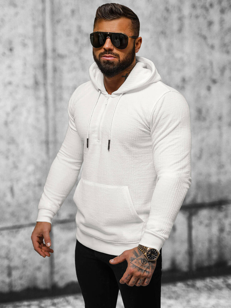 Men's Hoodie - Ecru OZONEE O/TB2273