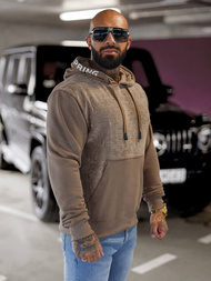 Men's Hoodie - Dark Beige OZONEE O/3C505