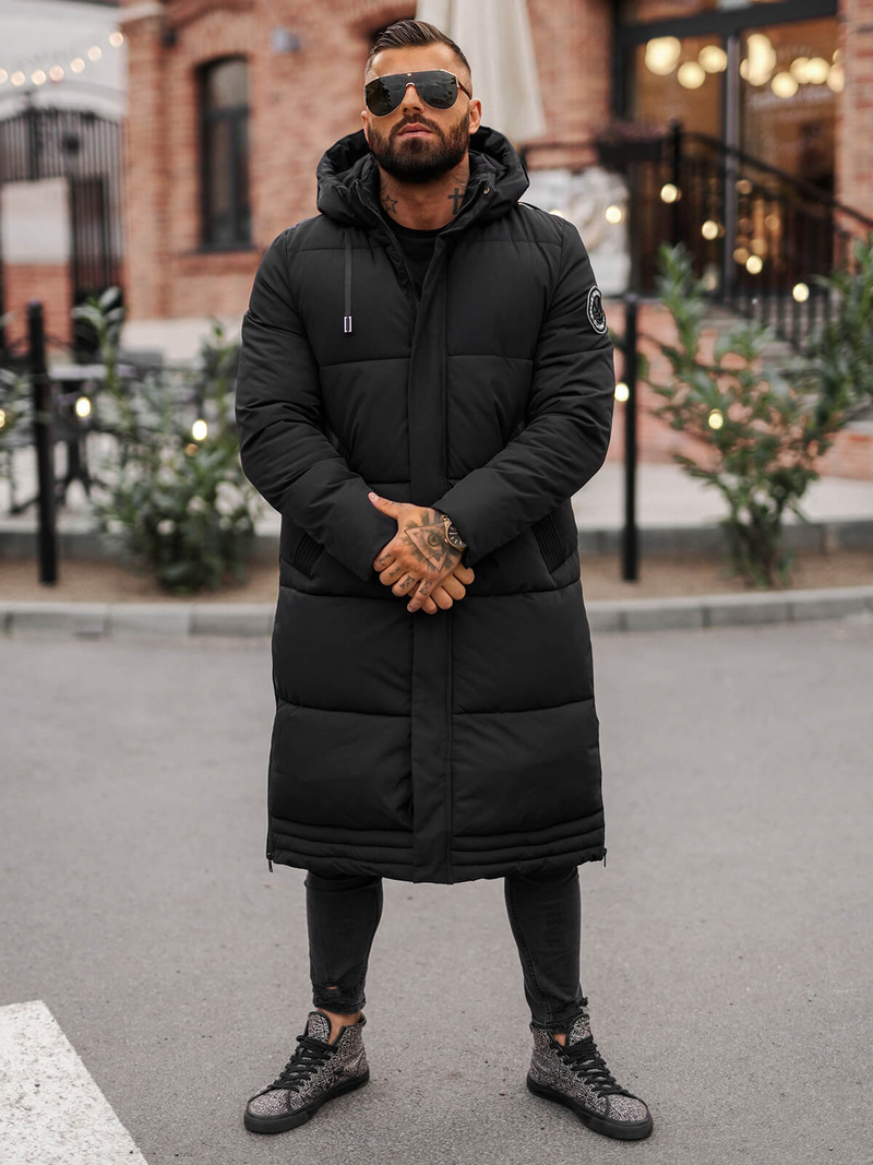 Men's winter jacket - black OZONEE JS/19M1290/392