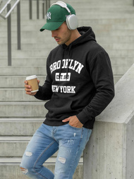 Men's Hoodie - Black OZONEE JS/8B1767/3Z