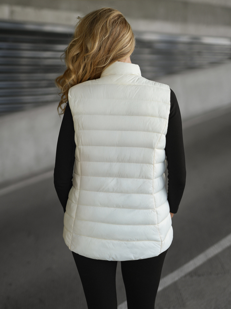 Women's Gilet - Ecru OZONEE JS/11Z8223