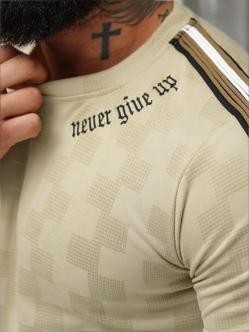 Men's T-shirt - Beige OZONEE O/QS11621