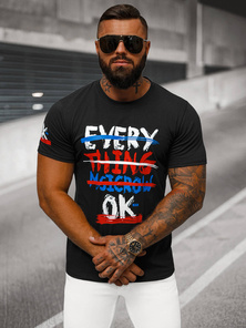 Men's T-shirt - Black OZONEE O/8T1266/3