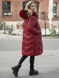 Women's Winter Jacket - Burgundy OZONEE JS/5M3229/1Z
