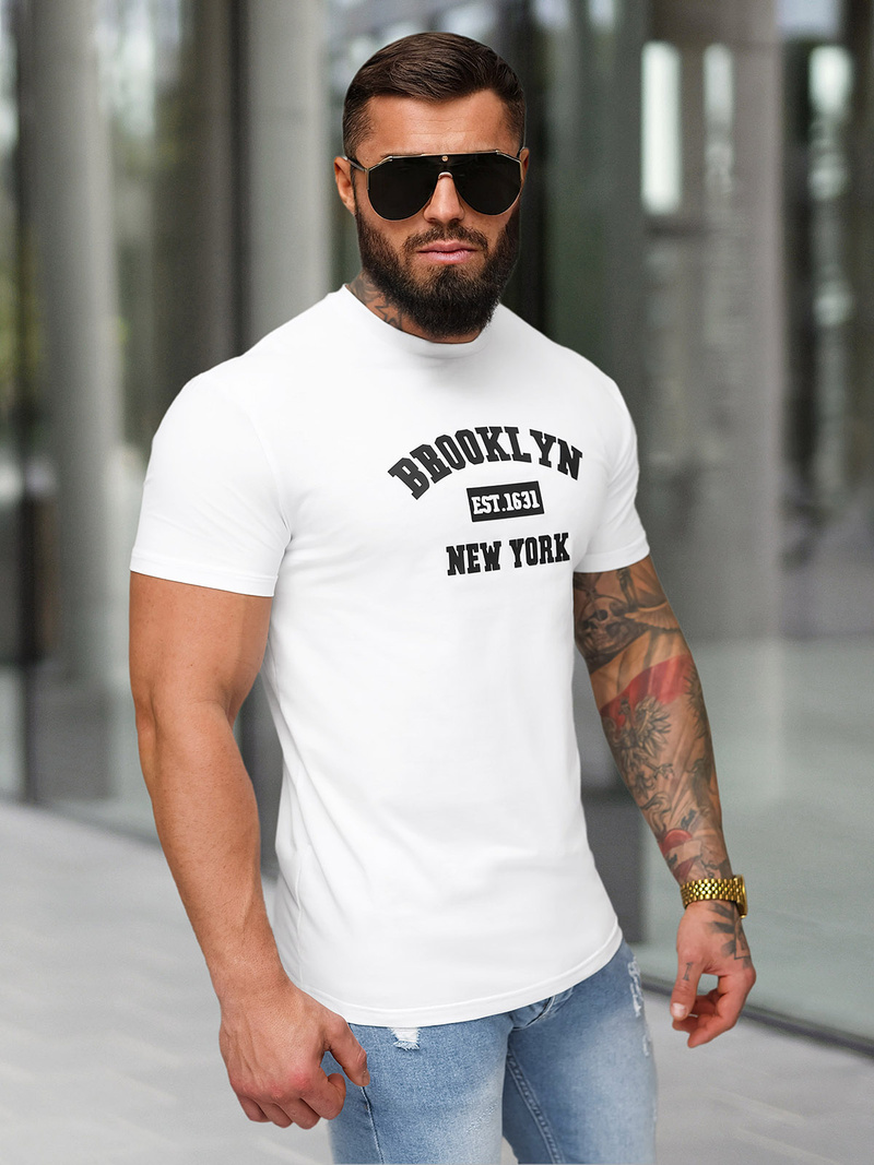 Men's T-shirt - White OZONEE NB/MT3134