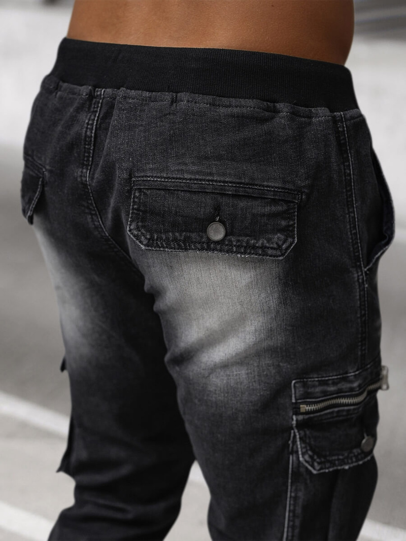 Men's jeans joggers - Black OZONEE NB/MP0108N