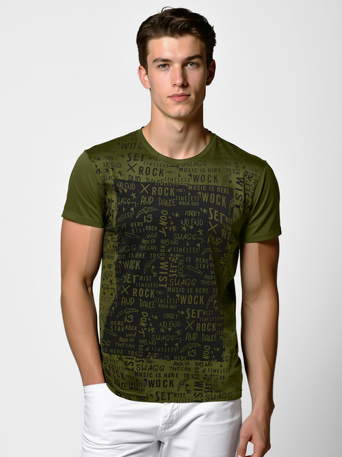 Men's T-shirt - Green OZONEE O/T122/29Z