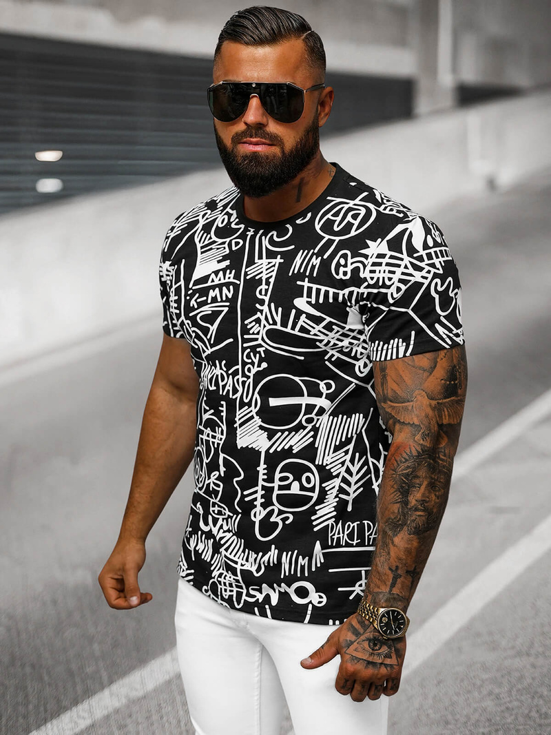 Men's T-shirt - Black OZONEE O/T1269/3