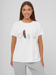 Women's T-shirt - White OZONEE JS/95T2566/1