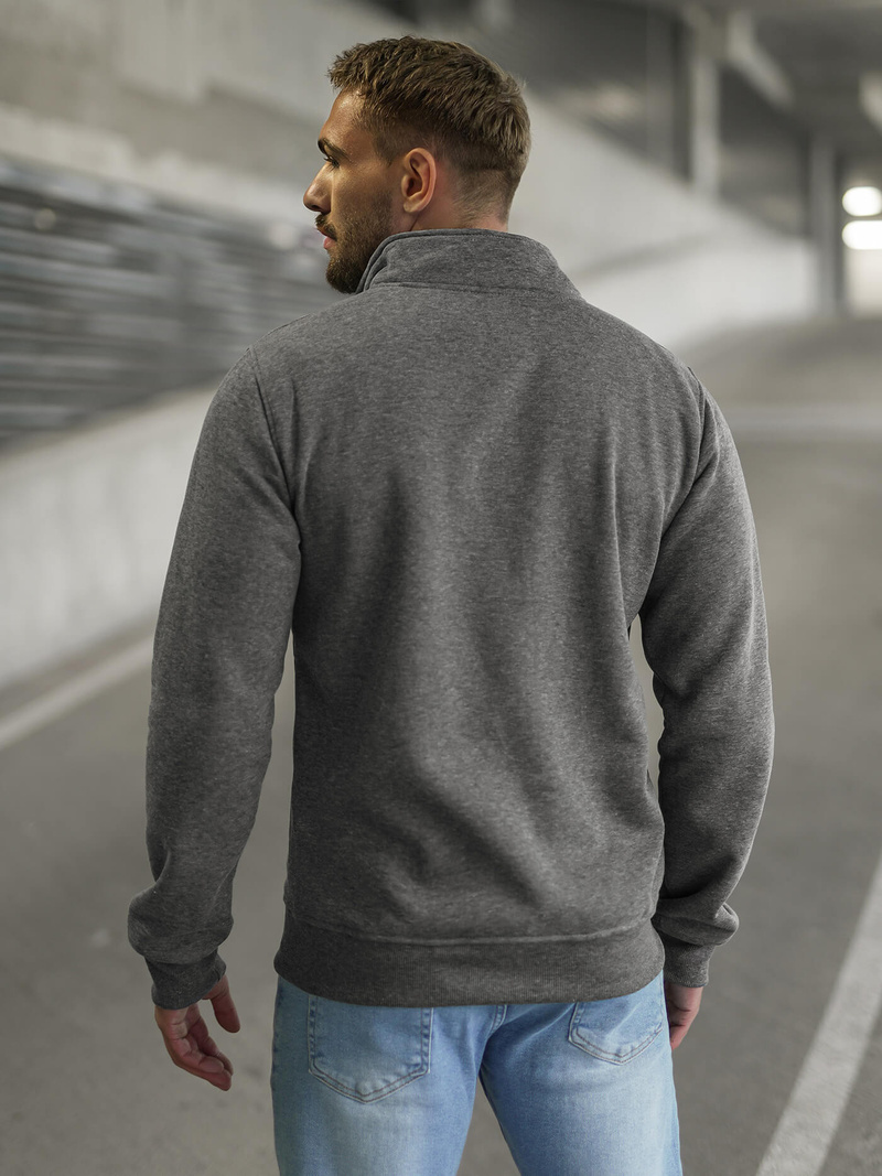 Men's Sweatshirt - Dark Grey OZONEE JS/2002Z
