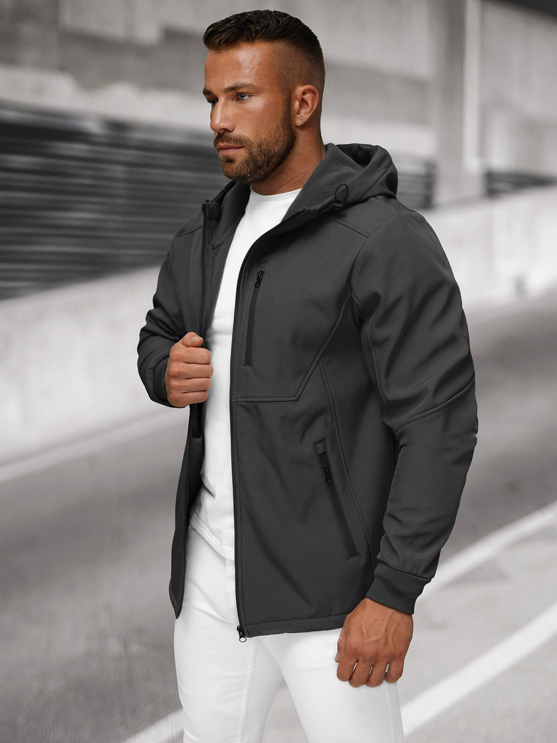 Men's Softshell Jacket - Dark Grey OZONEE JS/27B6529/5