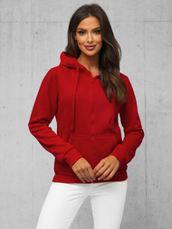 Women's Hoodie - dark-red OZONEE JS/W03Z
