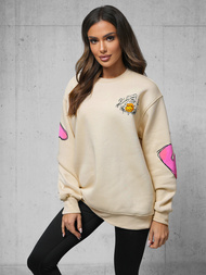 Sweatshirt - Beige OZONEE O/SWE23041Z