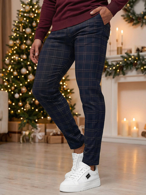 Men's Chinos - Navy Blue OZONEE DJ/5632Z