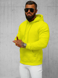 Men's Hoodie - Yellow neon OZONEE JS/2009Z