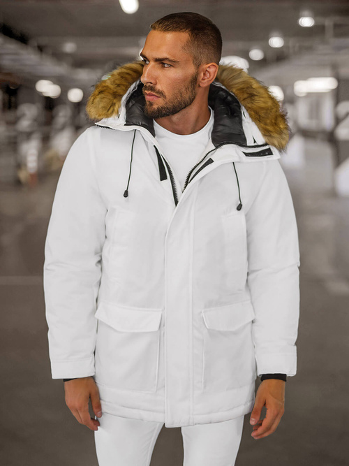 Men's Jacket - White OZONEE JS/5M779/281Z