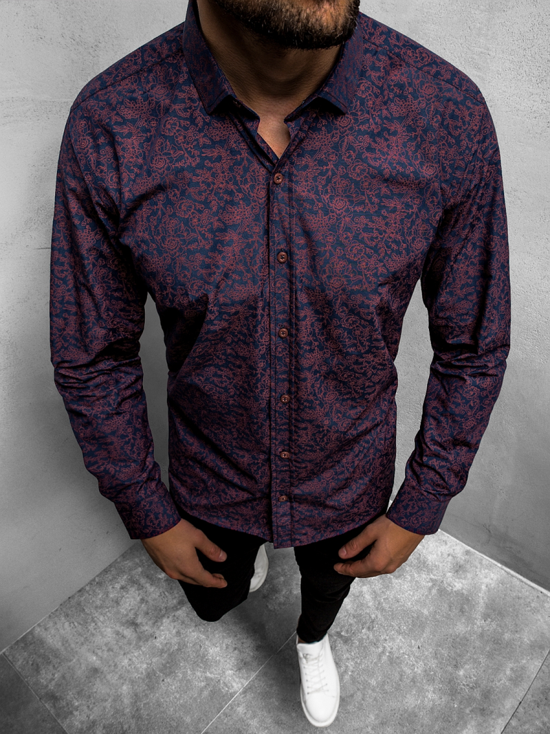 Men's Shirt Navy blue OZONEE O/3010/02