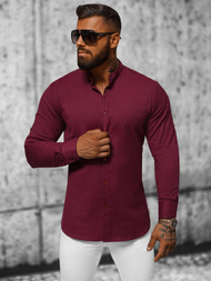 Men's Shirt - Burgundy OZONEE O/V57