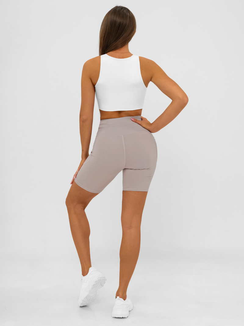 Short Women's Leggings - Mocha OZONEE JS/XY24026S