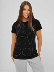 Women's T-shirt - Black OZONEE JS/YJ77841