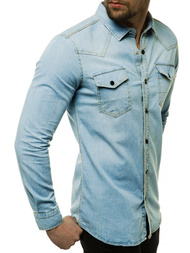 Men's Denim Shirt - Light Blue OZONEE R/3053
