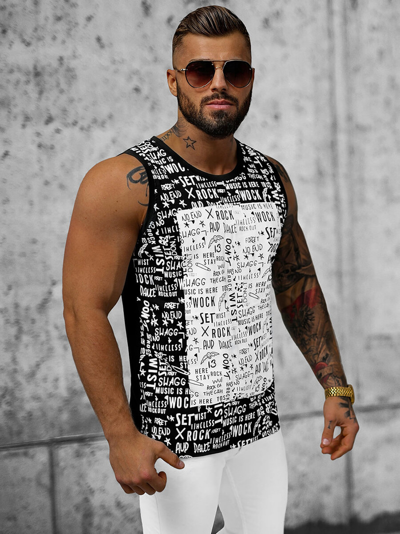 Men's Tank Top - Black OZONEE O/T103/3