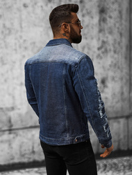 Men's Denim Jacket Dark Blue OZONEE NB/MJ523BS