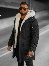 Men's Winter Jacket - Black OZONEE JS/5M120/392Z