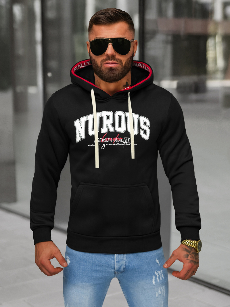 Men's Hoodie - Black OZONEE O/TT30510