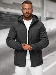 Men's Softshell Jacket - Dark Grey OZONEE JS/27B6523/5