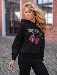 Women’s Hoodie - Black OZONEE JS/8B856/3