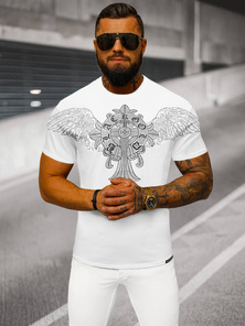 Men's T-shirt - White OZONEE NB/MT3037Z