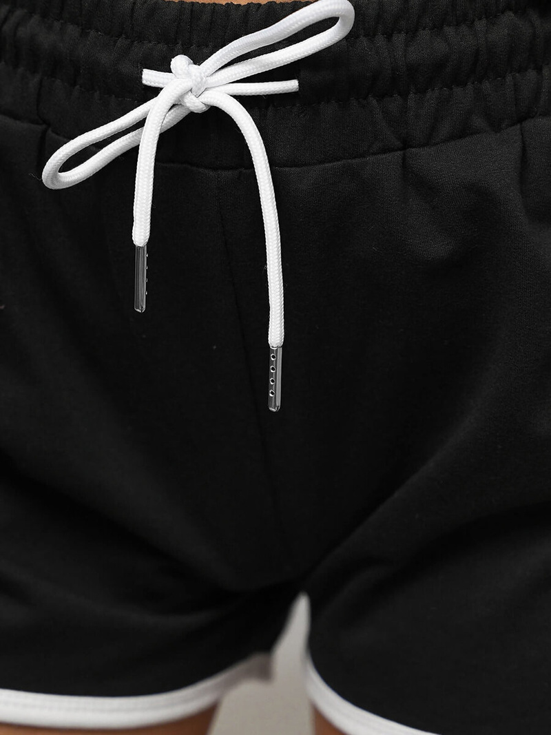 Women's sweat shorts - black OZONEE JS/8K208/3Z