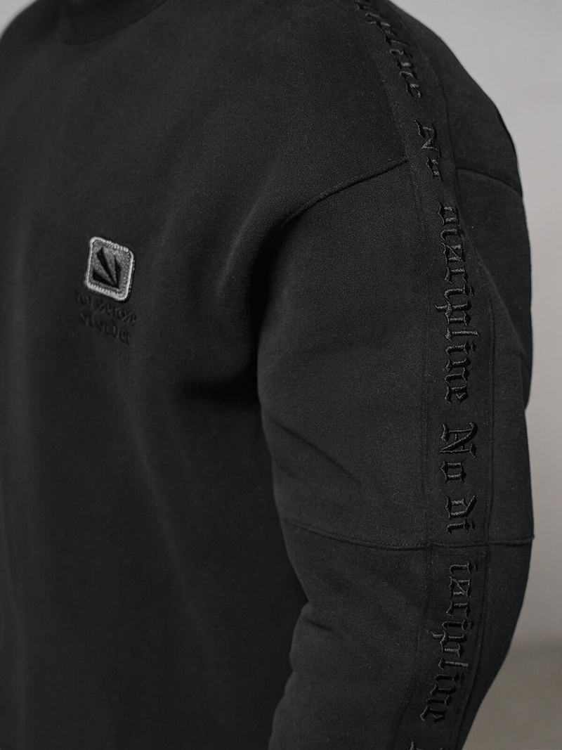 Sweatshirt - Black OZONEE O/SWE23049Z