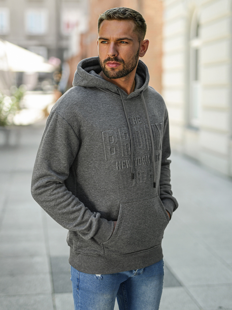 Men's Hoodie - Dark Grey OZONEE JS/8B1776/5