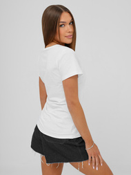 Women's T-shirt - White/Mint OZONEE JS/RJ77542