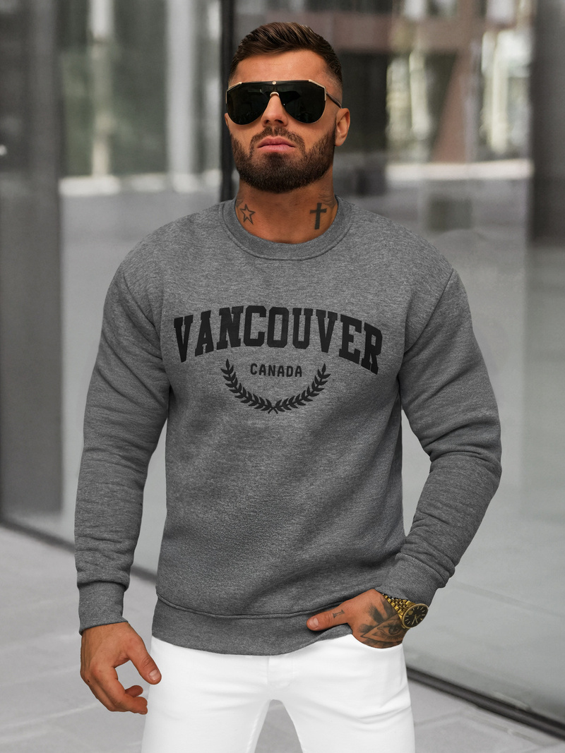 Men's Sweatshirt - Dark Grey OZONEE JS/8B1363/5