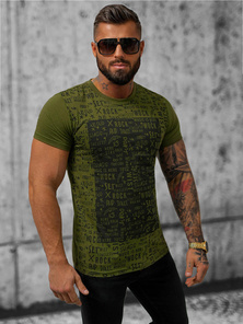 Men's T-shirt - Green OZONEE O/T122/29Z