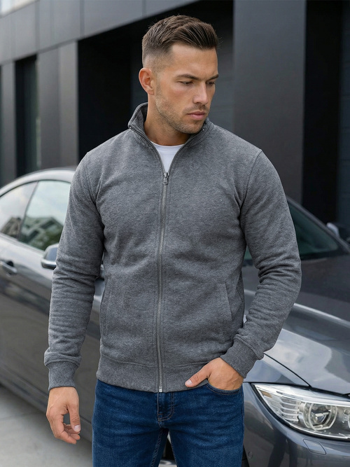 Men's Sweatshirt - Dark Grey OZONEE JS/2002Z