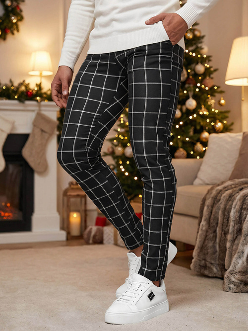 Men's Chinos - Black OZONEE DJ/5522Z