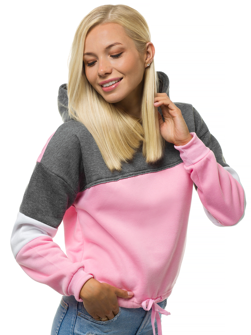 Women Hoodie - Pink OZONEE JS/KSW2017