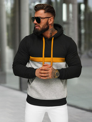 Men's Hoodie - Black OZONEE JS/8B1319/3