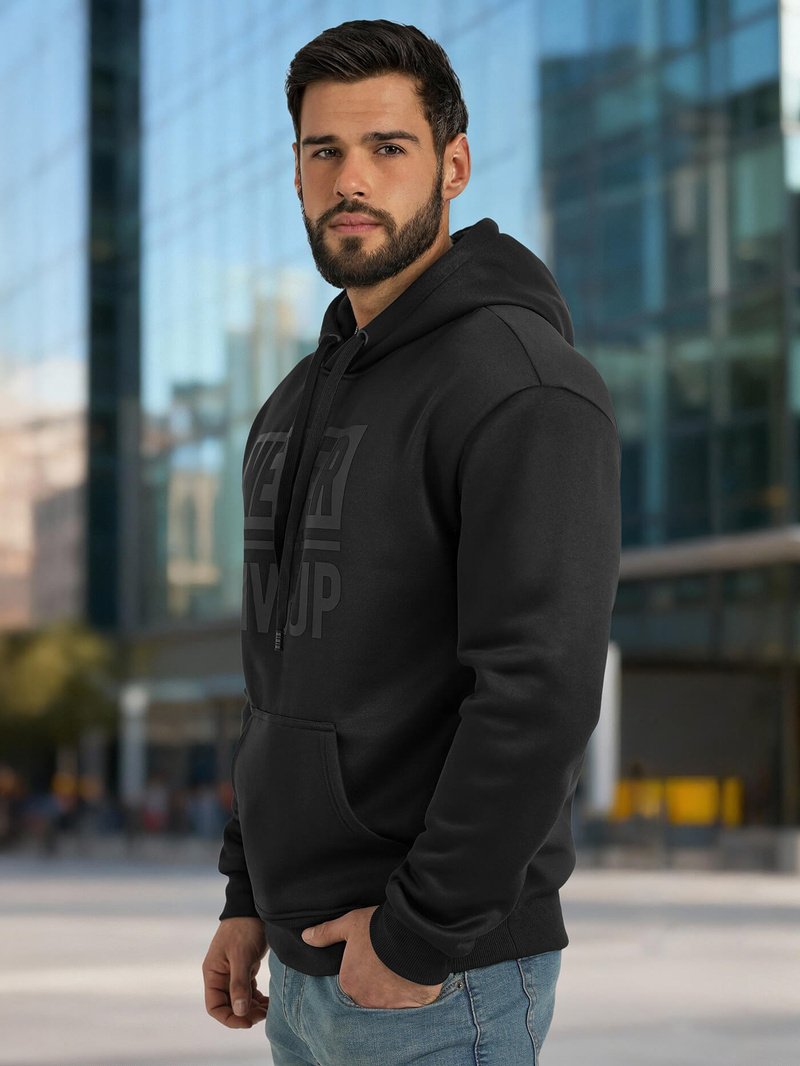 Men's Hoodie - Black OZONEE JS/8B1983/3