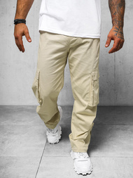 Men's trousers - Beige OZONEE O/G3016Z