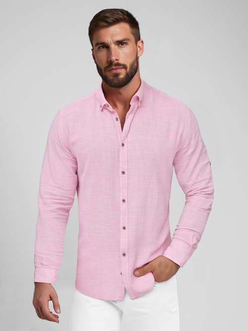 Men's Shirt - Light Pink OZONEE O/V154