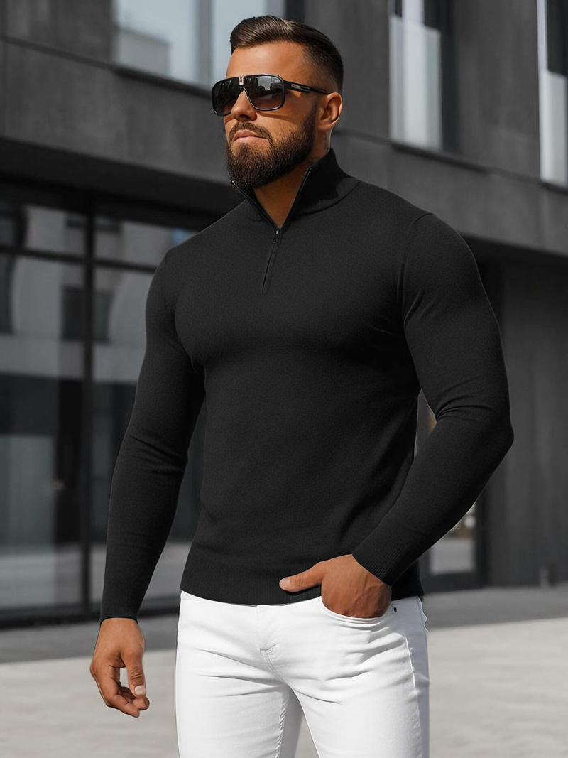 Men's Jumper - Black OZONEE NB/MM6007/4Z