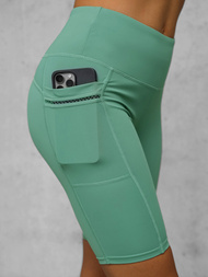 Short Women's Leggings - Mint OZONEE JS/XY24004S