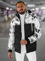 Men's Winter Jacket - White/Black OZONEE JS/31M5030/392Z