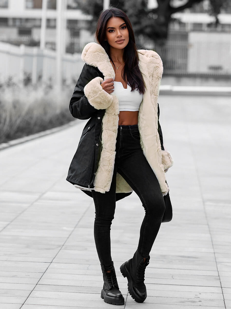 Women's Jacket - Black OZONEE JS/M763/392Z